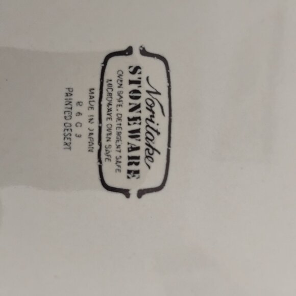 Noritake Stoneware Painted Desert Pattern Large Round Platter, Vintage - Picture 4 of 4